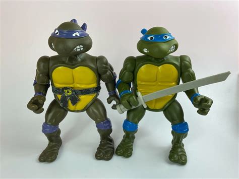 Giant Size Tmnt Ninja Turtles 11 Figures Set 80s Bootleg Raph Leo Don