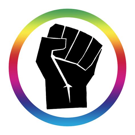 Black Power Fist With Spectrum Color Circle 1971 Oakland California