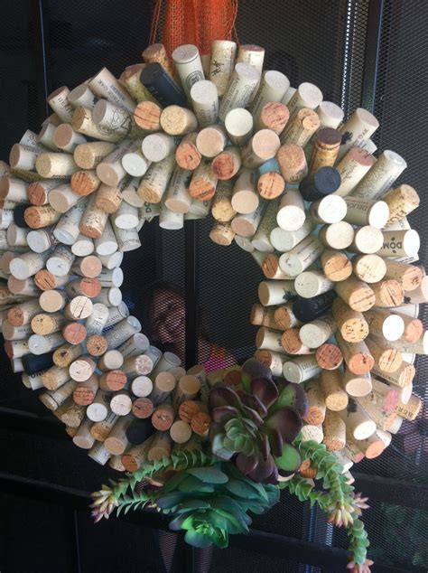 Wine Cork Wreath Made With Wreath Foam Circle And Toothpicks Wine Cork