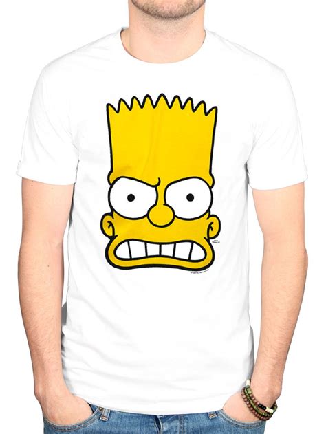 Official Simpsons Bart Face T Shirt Homer Lisa Springfield Cartoon