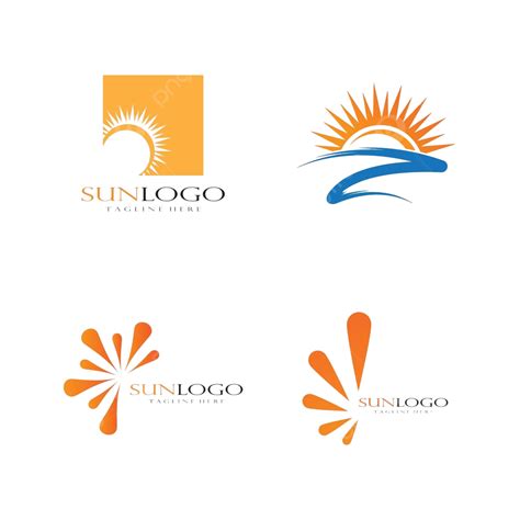 Vector Sun Icon Logo Template Isolated Sun Sunbeam Vector Isolated