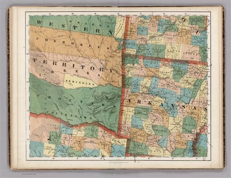 Arkansas Oklahoma Texas David Rumsey Historical Map