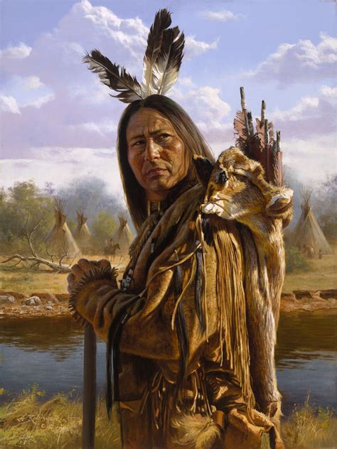 Lone Brave By Alfredo Rodriguez Native American Warrior Native American Paintings Native