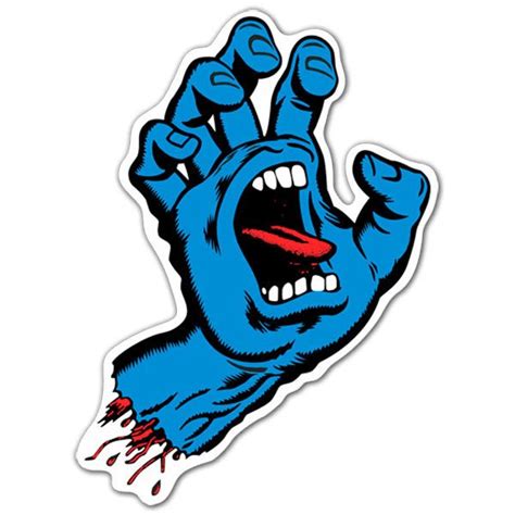 Sticker Santa Cruz Screaming Hand Blue