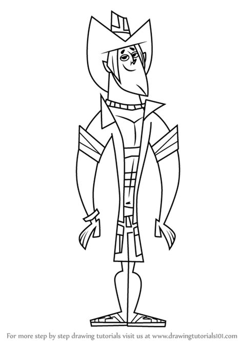 Step By Step How To Draw Geoff From Total Drama
