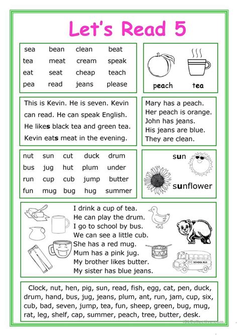 Decoding (phonics and structural analysis), vocabulary, fluency, and comprehension. Let's Read 5 | Phonics reading, Reading comprehension ...