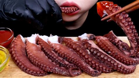 ASMR OCTOPUS 문어숙회 리얼사운드 먹방 EATING SOUND MUKBANG YouTube