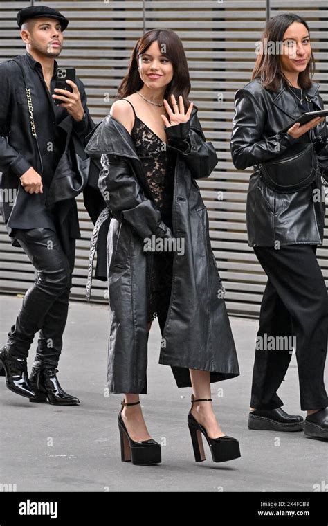 Jenna Ortega Attends The Valentino Show During Paris Fashion Week In Paris France On October 2