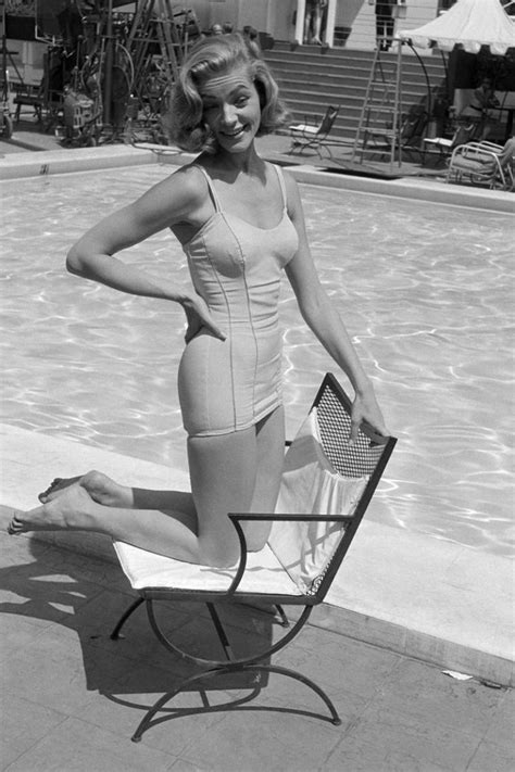 Lauren Bacall Posing In Her Bathing Suit For The Film Designing Woman