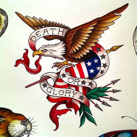 Death or glory tattoos 415 main street westbrook, me hours. Tattoo Trends - Cool eagle with American flag and ...