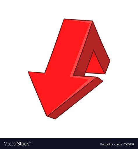Download Red broken arrow icon cartoon style Royalty Free Vector