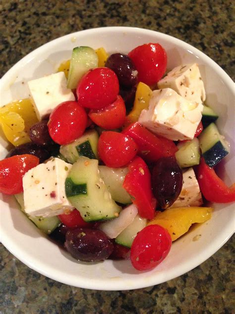 And easy peasy to make yet elegant to behold. Ina Garten's Greek Salad - Tomatoes for Cucumbers
