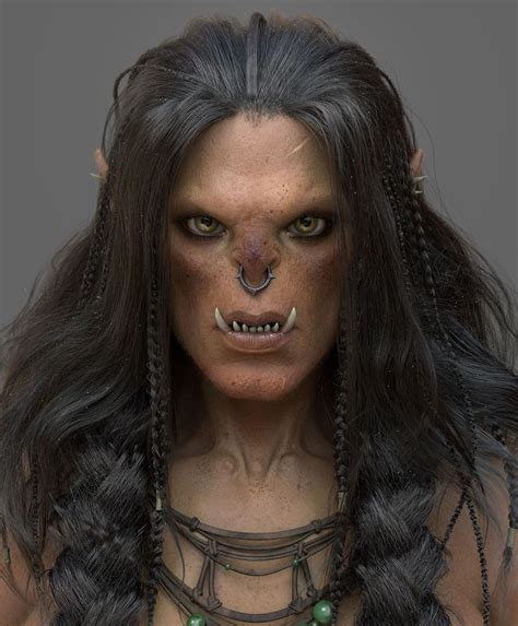 Warcraft Female Orc Female Orc Dungeons And Dragons Art Female Monster