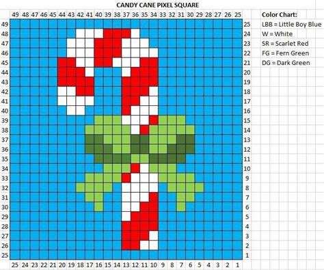 crochet candy cane pixel square repeat crafter me xmas cross stitch cross stitch patterns