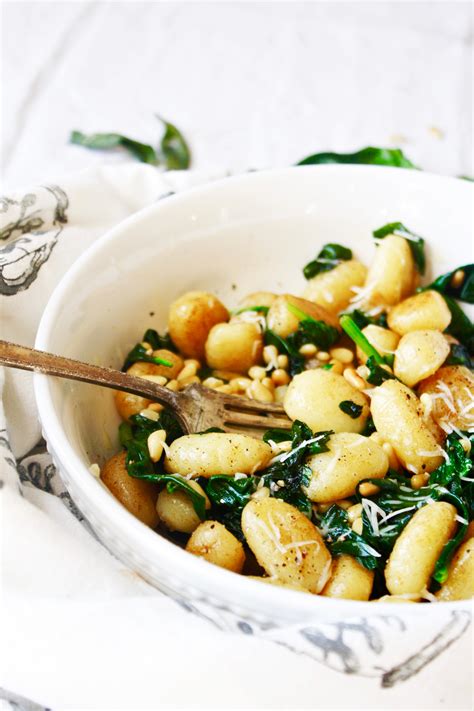 Minute Brown Butter Sage Gnocchi With Spinach And Pine Nuts