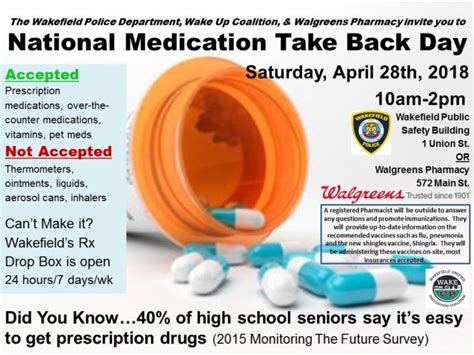 National Medication Take Back Day In Wakefield Wakefield Ma Patch