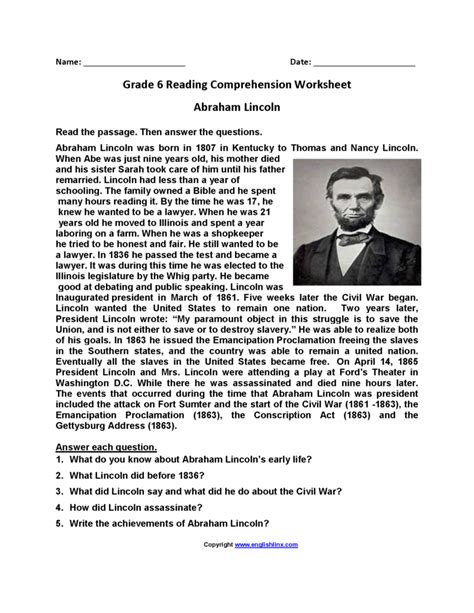 Reading comprehension i term 7th form. Year 6 Reading Comprehension Worksheets | akademiexcel.com