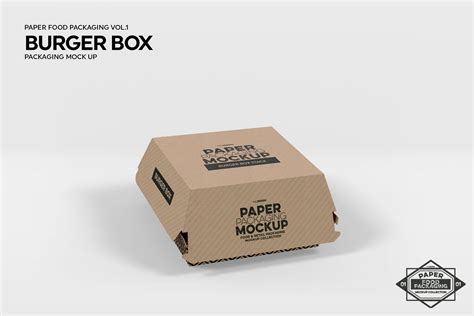 ✓ free for commercial use ✓ high quality images. Burger Box Packaging MockUp By INC Design Studio ...