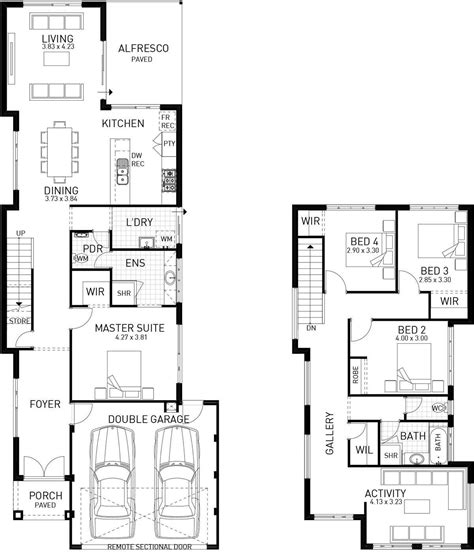 Two Storey Floorplan The Odyssey By National Homes Narrow House