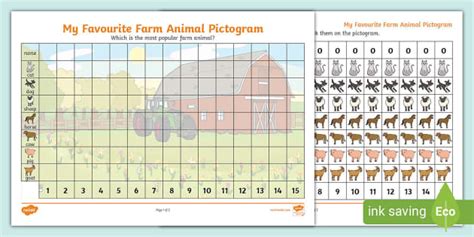 Favourite Farm Animal Pictogram Teacher Made Twinkl