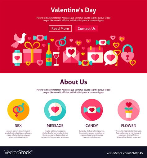 Web Design Valentine Day Royalty Free Vector Image
