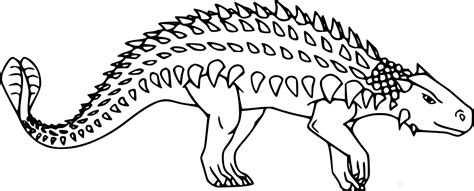 Realistic Coloring Page Ankylosaurus Coloring Pages