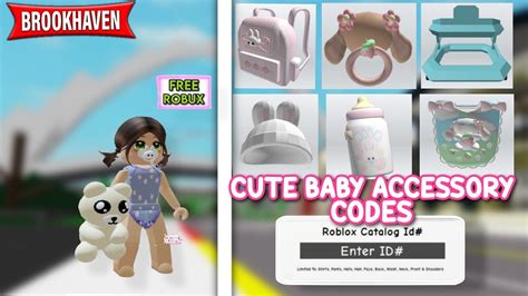 Cute Baby Accessory Id Codes For Brookhaven 🏡rp Roblox 👶 ️ Youtube