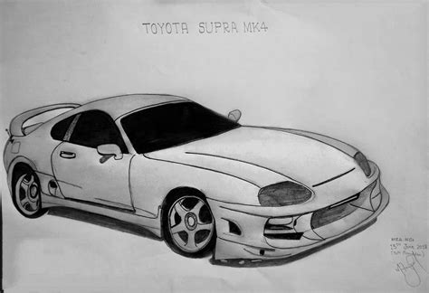 How To Draw A Toyota Supra Mk4