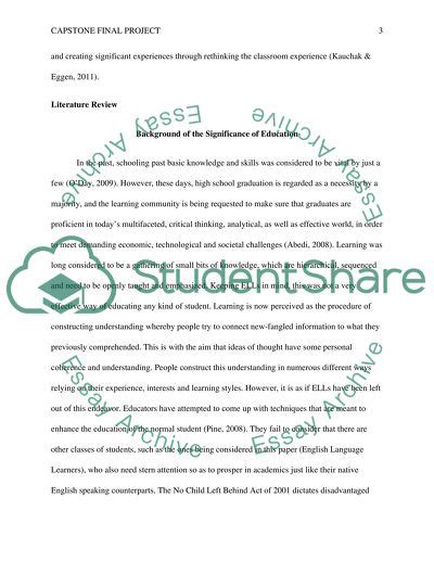 All honors college students complete a capstone project—a scholarly experience that incorporates concepts and techniques learned throughout the undergraduate career, through which students can. Capstone Final Project Research Paper Example | Topics and ...