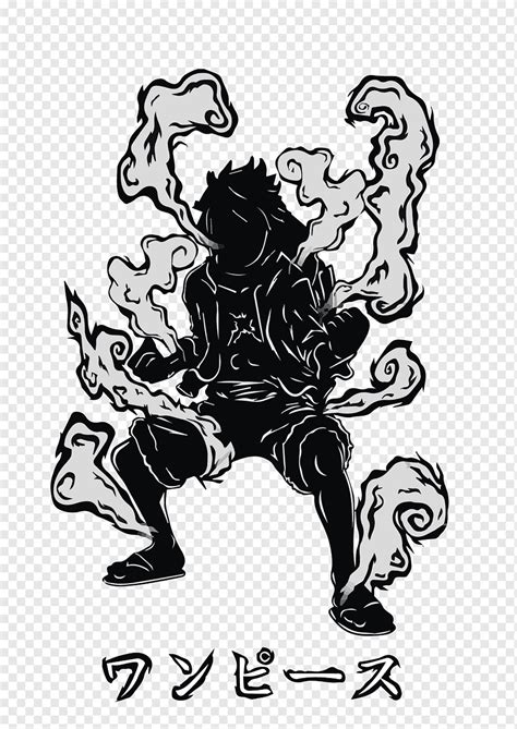 piece luffy  gear vector hitam  putih png pngwing