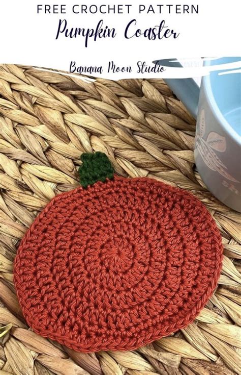 Crochet Pumpkin Coaster FREE CROCHET PATTERN Craftorator