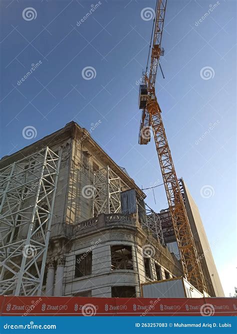 Construction Of Istanbul Taksim Square Mosque Editorial Photo