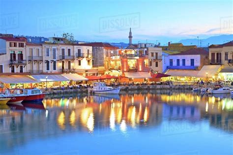 The Harbour At Rethymno Rethymno Crete Greek Islands Greece Europe