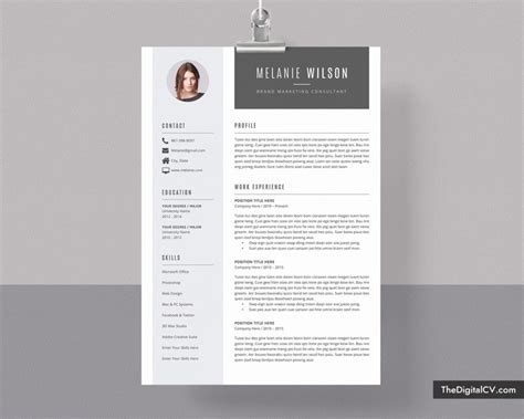 The curriculum vitae, also known as a cv or vita, is a comprehensive statement of your educational background, teaching, and research experience. Modern CV Template for Microsoft Word, Professional ...