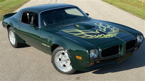 Vehicles that failed to sell. 1973 Pontiac Trans AM Brewster Green, 455 - Auto, AC ...