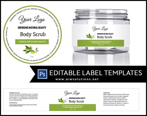 Label template ID16 | aiwsolutions