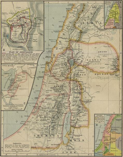 Mapa De La Antigua Palestina Tamaño Completo