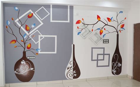 Simple And Creative Wall Painting Ideas For Living Room