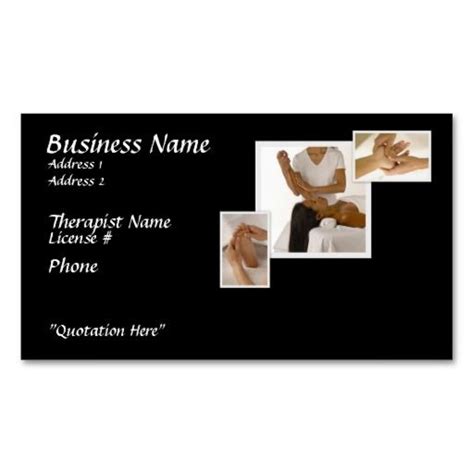 First and foremost, a business card acts as an effective marketing tool. Massage Therapy Business Card, black background | Massage ...