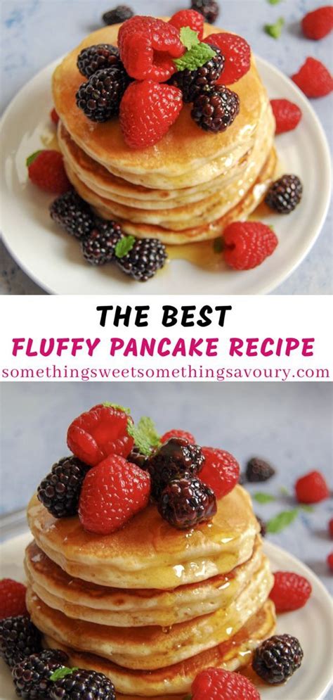 This Is The Best Thick And Fluffy Pancake Recipe Ive Ever Tried Stack ‘em High And Drizzle