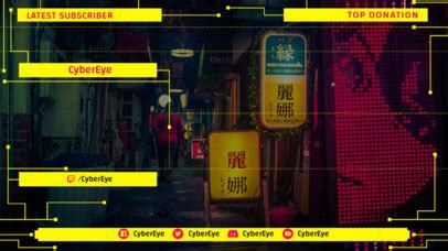 Placeit Twitch Overlay Creator With A Cyberpunk Inspired Background