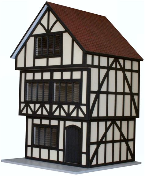 12th Scale Tudor Ready To Assemble Unpainted Dolls House Tudor House