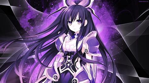 Purple Haired Female Anime Character Anime Date A Live Girl Purple Eyes Hd Wallpaper