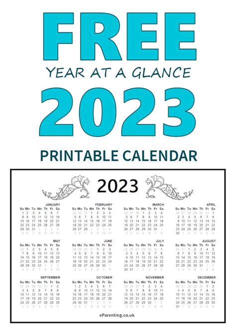 2023 Free Printable Calendar Pdf