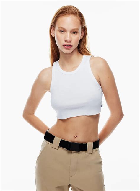 Tna Ribbed Cropped Racer Tank Aritzia Archive Sale Us