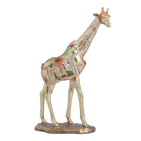 Buy Gisela Graham Gold Resinjewel Giraffe Ornament Maison White