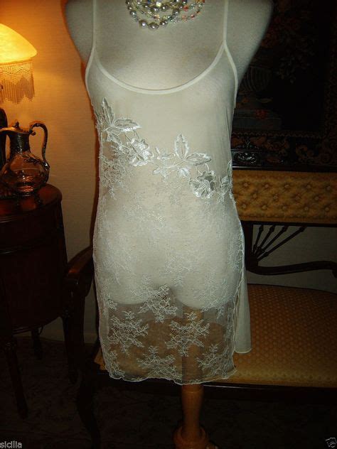 Ritratti Bridal White Chemise Negligee See Through Nightgown Italian