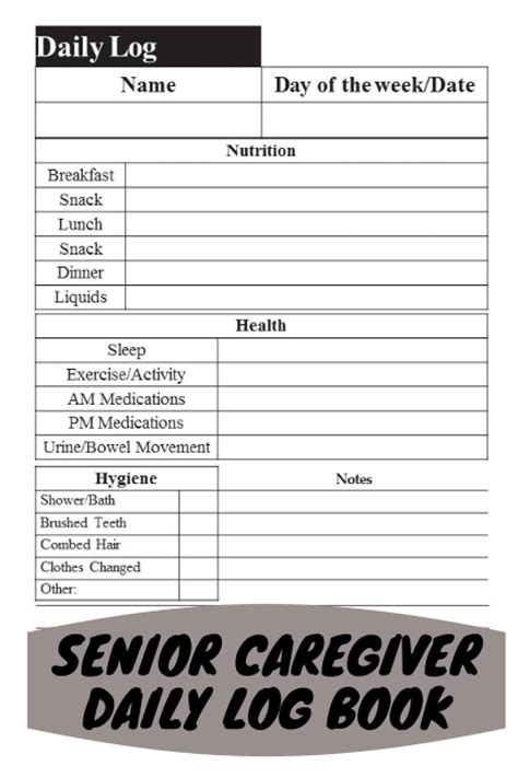 Free Printable Caregiver Log Free Printable Templates