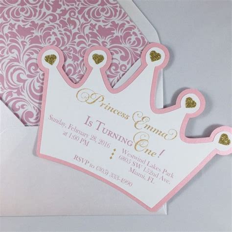 Princess Crown Invitation Template Awesome Princess Birthday