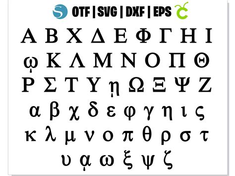 Free Greek Alphabet Font Svg 160 Crafter Files